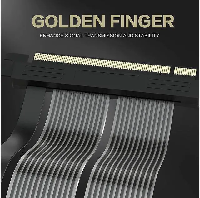 Alt view image 4 of 5 - BONAEVER PCIE 3.0 16x Extension CableExtreme High Speed GPU Extension CardPCI Express Port (30cm 180 Degrees)