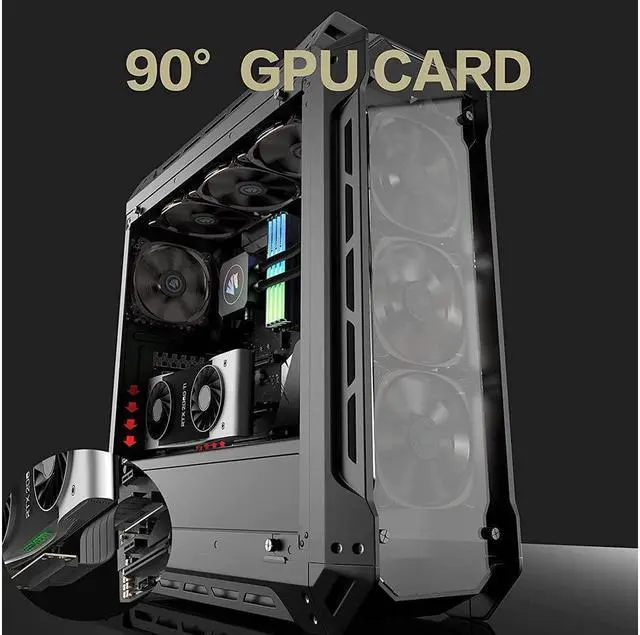 Alt view image 6 of 6 - BONAEVER PCIE 3.0 16x Extension CableExtreme High Speed GPU Extension CardPCI Express Port (20cm 90 Degrees)