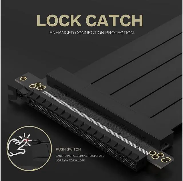 Alt view image 4 of 6 - BONAEVER PCIE 3.0 16x Extension CableExtreme High Speed GPU Extension CardPCI Express Port (20cm 180 Degrees)