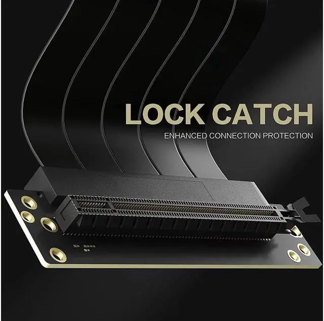 Alt view image 4 of 6 - BONAEVER PCIE 3.0 16x Extension CableExtreme High Speed GPU Extension CardPCI Express Port (20cm 90 Degrees)