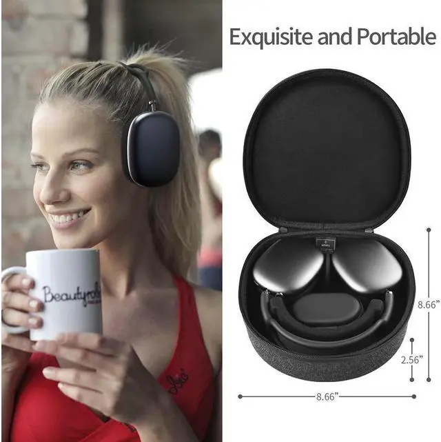 Alt view image 4 of 7 - BONAEVER Smart Case for AirPods Max with Standaying Power AirPod Max Case Sleep Mode Travel Carrying Case for Headphones Waterproof Storage Bag for AirPods Max Accessories