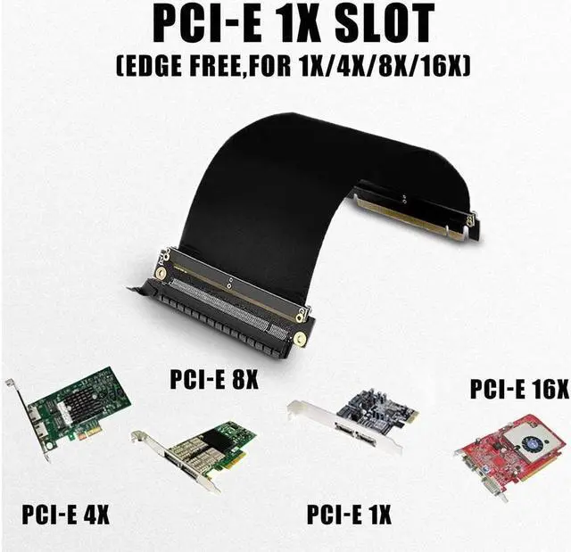 Alt view image 5 of 7 - New PCI Express High Shielding Property PCIE 3.0 16x Flexible Cable Card Extension Port Adapter High Speed Riser Card ( 20cm - 180 Degrees)