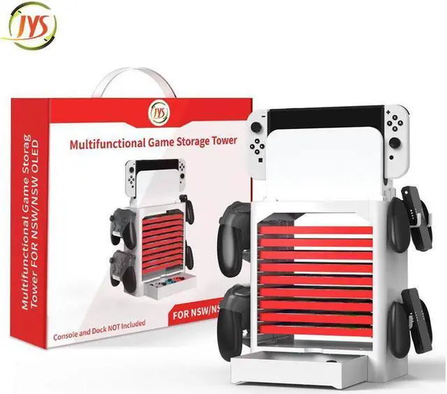Main image of BONAEVER Game Storage Tower for Nintendo Switch - Nintendo Switch Game Holder Game Disk Rack Controller Organizer Compatible with Nintendo Switch Accessories
