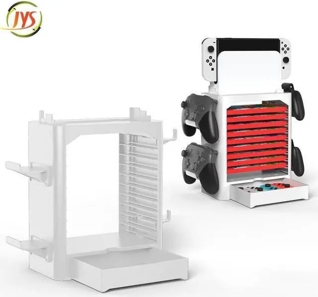 Alt view image 5 of 6 - BONAEVER Game Storage Tower for Nintendo Switch - Nintendo Switch Game Holder Game Disk Rack Controller Organizer Compatible with Nintendo Switch Accessories