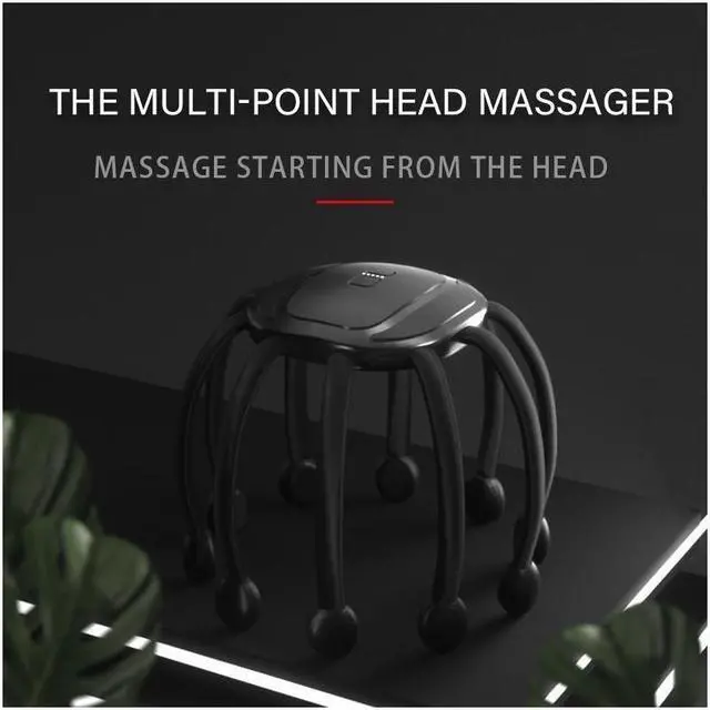 Alt view image 2 of 7 - BONAEVER Electric Scalp Head Massager with bulit-in bluetooth speaker 5 Modes Octopus Claw Vibration Massage Standress Relief Relax