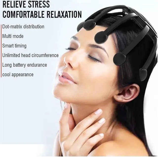 Alt view image 6 of 7 - BONAEVER Electric Scalp Head Massager with bulit-in bluetooth speaker 5 Modes Octopus Claw Vibration Massage Standress Relief Relax