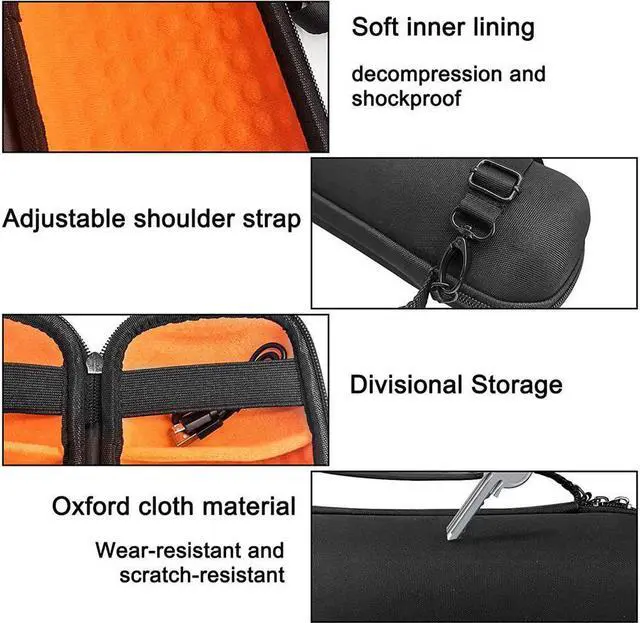Alt view image 2 of 6 - BONAEVER Hard Box for JBL Charge 5 CaseWaterproof Travel Protective Carrying Case Storage Charge 5 Bluetooth Speaker Cables