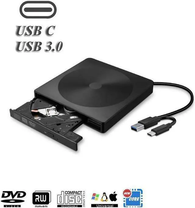 Main image of Type C USB 3.0 Slim External DVD RW CD Writer Drive Burner Reader Player Optical Drives CD-RW Burner Reader Recorder For Laptop