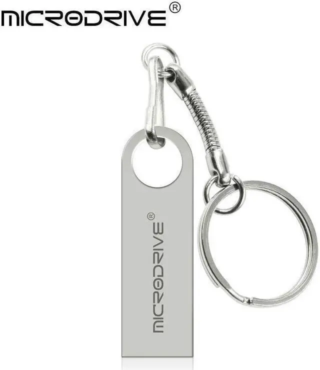 Alt view image 6 of 6 - Mini USB Flash Drive Microdrive 16GB Data Traveler USB 2.0 Flash Drive Speed Up to 100MB/s Metal Memory Stick Silver 16GB