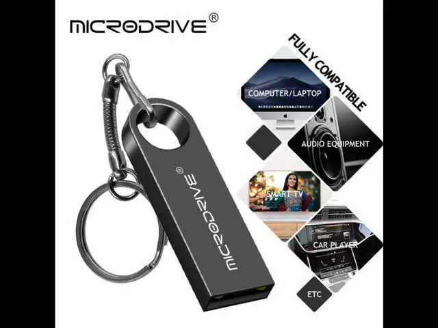 Alt view image 7 of 7 - Mini USB Flash Drive Microdrive 32GB Data Traveler USB 2.0 Flash Drive Speed Up to 100MB/s Metal Memory Stick Black 32GB