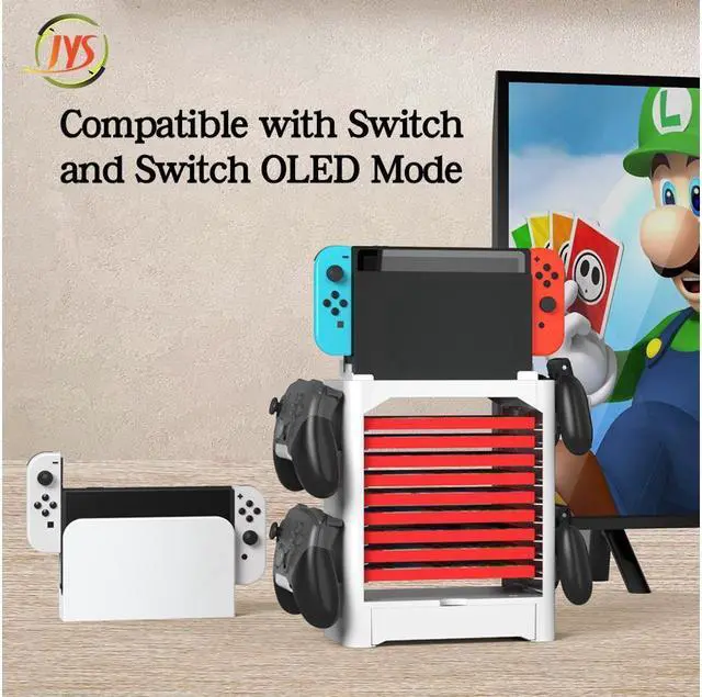 Alt view image 6 of 6 - BONAEVER Game Storage Tower for Nintendo Switch - Nintendo Switch Game Holder Game Disk Rack Controller Organizer Compatible with Nintendo Switch Accessories