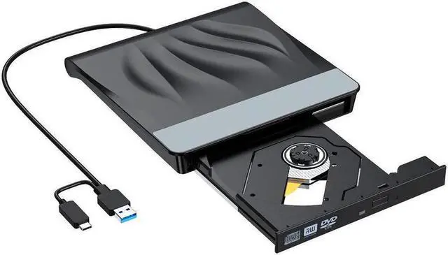 Main image of BONAEVER External CD DVD Drive USB 3.0 Type-C Portable Superdrive Burner Player Writer CD DVD +/- RW Compatible with Windows 10 8 7 XP Vi Standa Mac OS Systerm for Mac Pro Air iMac Laptop