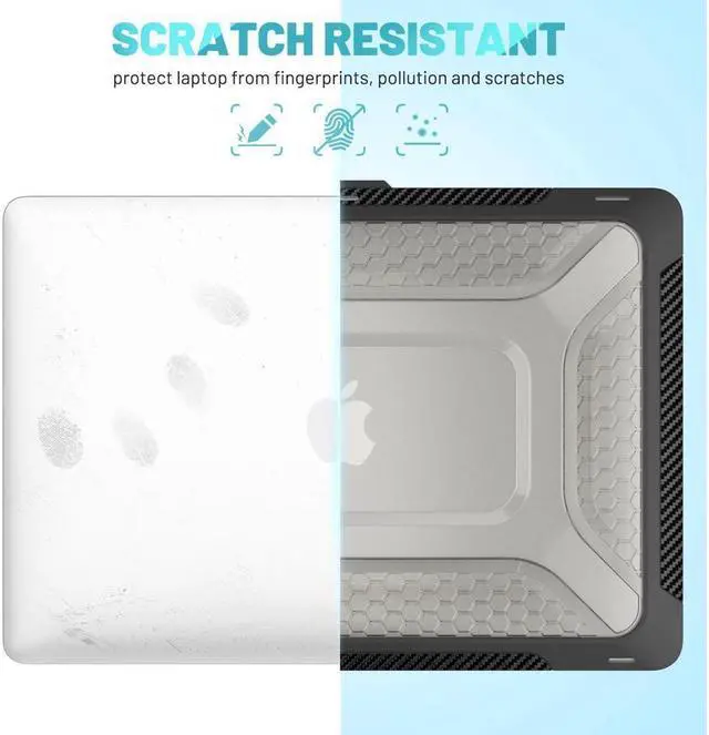 Alt view image 7 of 7 - BONAEVER For Macbook Air 13 inch Case 2022 2021-2018 Release A2337 M1 A2179 A1932 Retina Display Touch ID Shockproof Hard Shell Cover with Fold Stand and & Keyboard Cover Skin