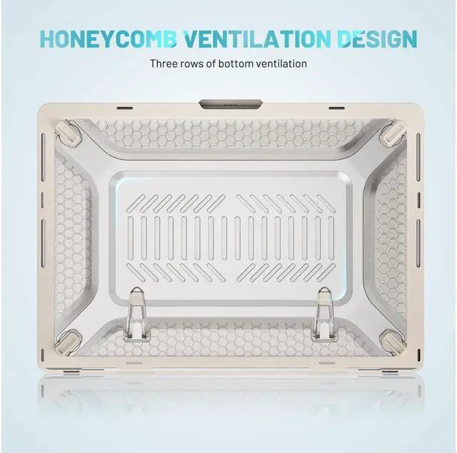 Alt view image 3 of 7 - BONAEVER For Macbook Pro 16 inch Case 2021 2022 Release A2485 M1 Pro/Max with Liquid Retina XDR Display Touch ID Plastic Hard Shell Case with Fold Stand and & Keyboard Cover Skin