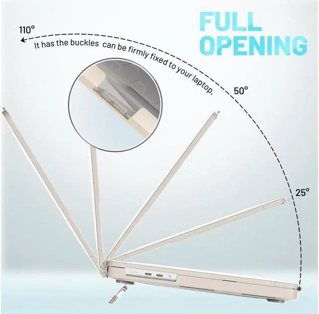 Alt view image 6 of 7 - BONAEVER For Macbook Pro 16 inch Case 2021 2022 Release A2485 M1 Pro/Max with Liquid Retina XDR Display Touch ID Plastic Hard Shell Case with Fold Stand and & Keyboard Cover Skin