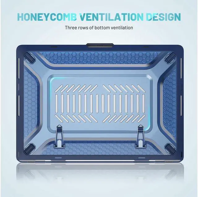 Alt view image 4 of 6 - BONAEVER For Macbook Pro 16 inch Case 2021 2022 Release A2485 M1 Pro/Max with Liquid Retina XDR Display Touch ID Plastic Hard Shell Case with Fold Stand and & Keyboard Cover Skin