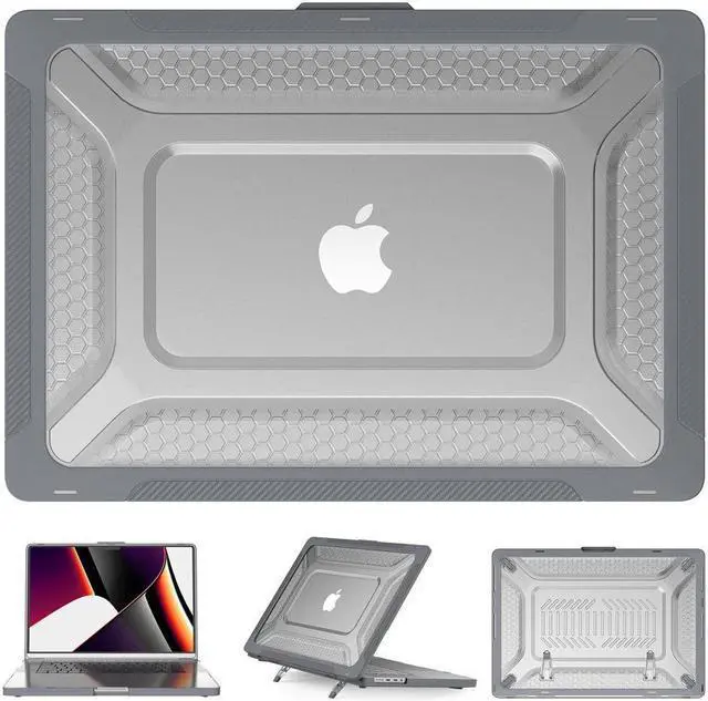 Alt view image 7 of 7 - BONAEVER For Macbook Pro 16 inch Case 2021 2022 Release A2485 M1 Pro/Max with Liquid Retina XDR Display Touch ID Plastic Hard Shell Case with Fold Stand and & Keyboard Cover Skin