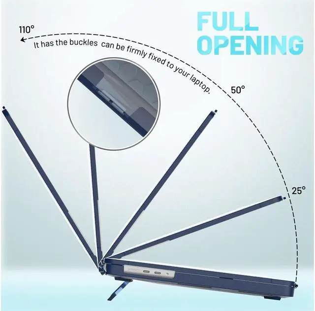 Alt view image 2 of 6 - BONAEVER For Macbook Pro 16 inch Case 2021 2022 Release A2485 M1 Pro/Max with Liquid Retina XDR Display Touch ID Plastic Hard Shell Case with Fold Stand and & Keyboard Cover Skin