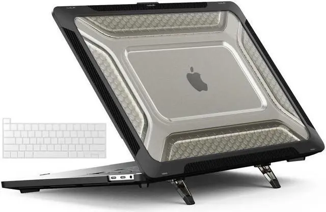 Main image of BONAEVER Compatible with MacBook Pro 16 inch Case 2020 2019 Release A2141 with Touch Bar & Touch ID Plastic Hard Shell Case with Fold Stand and & Keyboard Cover Skin