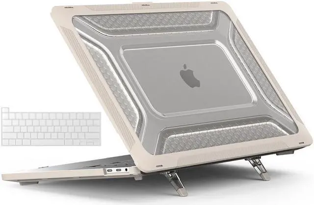 Main image of BONAEVER Compatible with MacBook Pro 16 inch Case 2020 2019 Release A2141 with Touch Bar & Touch ID Plastic Hard Shell Case with Fold Stand and & Keyboard Cover Skin