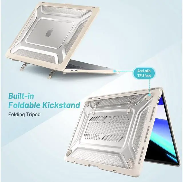 Alt view image 7 of 7 - BONAEVER Compatible with MacBook Pro 16 inch Case 2020 2019 Release A2141 with Touch Bar & Touch ID Plastic Hard Shell Case with Fold Stand and & Keyboard Cover Skin