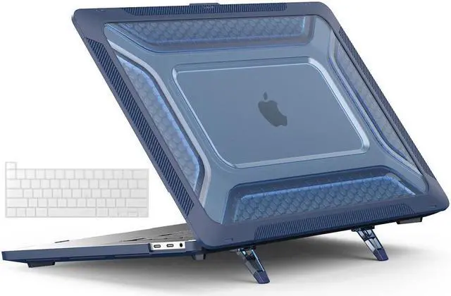 Main image of BONAEVER Compatible with MacBook Pro 16 inch Case 2020 2019 Release A2141 with Touch Bar & Touch ID Plastic Hard Shell Case with Fold Stand and & Keyboard Cover Skin