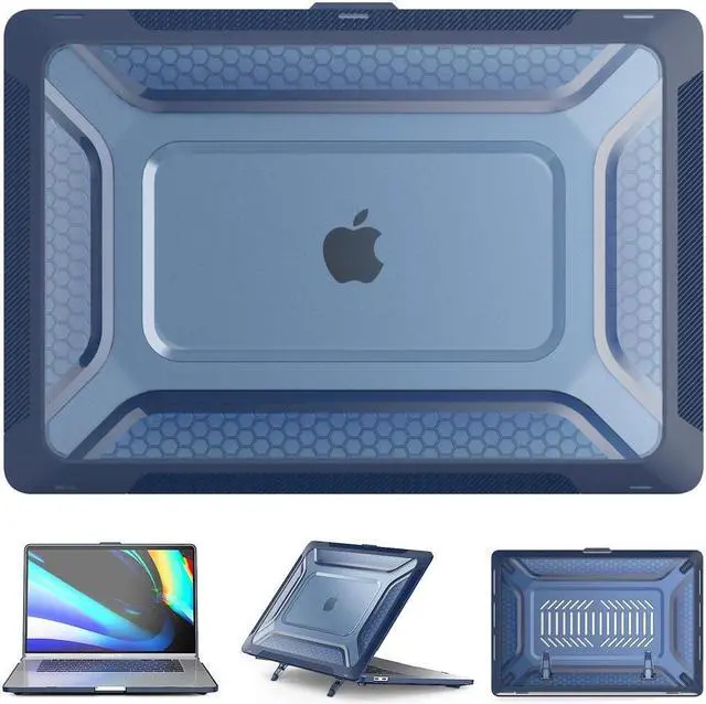 Alt view image 3 of 7 - BONAEVER Compatible with MacBook Pro 16 inch Case 2020 2019 Release A2141 with Touch Bar & Touch ID Plastic Hard Shell Case with Fold Stand and & Keyboard Cover Skin