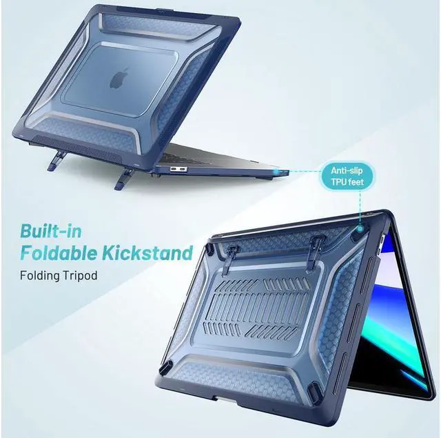Alt view image 6 of 7 - BONAEVER Compatible with MacBook Pro 16 inch Case 2020 2019 Release A2141 with Touch Bar & Touch ID Plastic Hard Shell Case with Fold Stand and & Keyboard Cover Skin