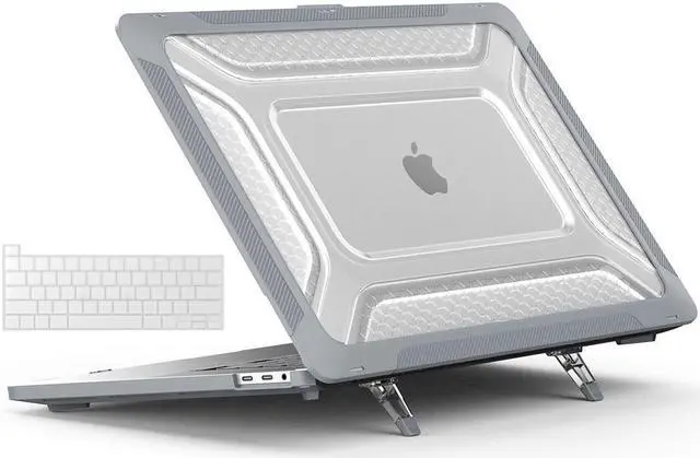 Main image of BONAEVER Compatible with MacBook Pro 16 inch Case 2020 2019 Release A2141 with Touch Bar & Touch ID Plastic Hard Shell Case with Fold Stand and & Keyboard Cover Skin