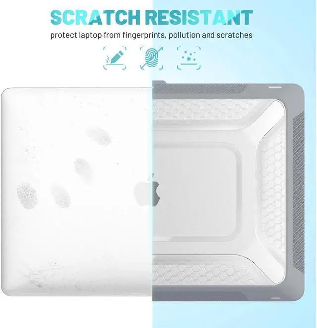 Alt view image 2 of 7 - BONAEVER Compatible with MacBook Pro 16 inch Case 2020 2019 Release A2141 with Touch Bar & Touch ID Plastic Hard Shell Case with Fold Stand and & Keyboard Cover Skin