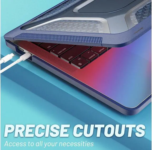 Alt view image 5 of 7 - BONAEVER For Macbook Pro 13 Case Model A2338 M1 A2289 A2251 A2159 A1989 Shockproof Hard Shell Cover with Fold Stand and Keyboard Skin Cover for MacBook Pro 13 Inch with Touch Bar