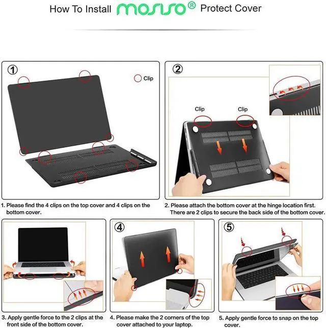 Alt view image 6 of 6 - BONAEVER Case for New 2021 MacBook Pro 16 Inch A2485 M1 Pro Max Hard Shell Case with Keyboard Cover for Apple Mac Pro 16 with Touch ID