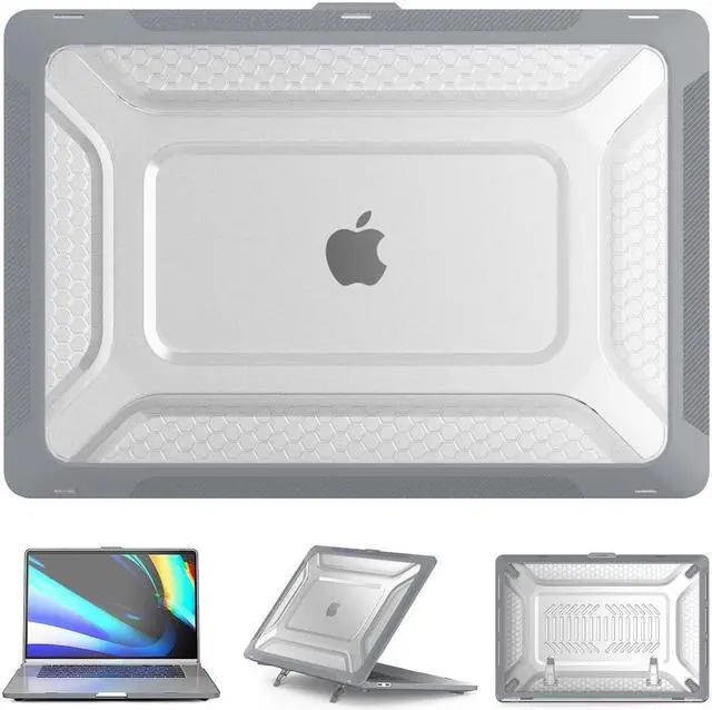 Alt view image 7 of 7 - BONAEVER Compatible with MacBook Pro 16 inch Case 2020 2019 Release A2141 with Touch Bar & Touch ID Plastic Hard Shell Case with Fold Stand and & Keyboard Cover Skin