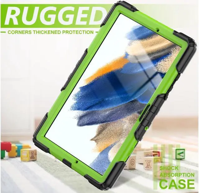 Alt view image 4 of 7 - BONAEVER Case for Samsung Galaxy Tab A8 10.5 inch 2022 (SM-X200/ SM-X205/ SM-X207) with Screen Protector [360 Degree Rotatable Stand & Hand Strap] Pen Holder Shoulder Strap for Galaxy Tab A8 10.5 2022