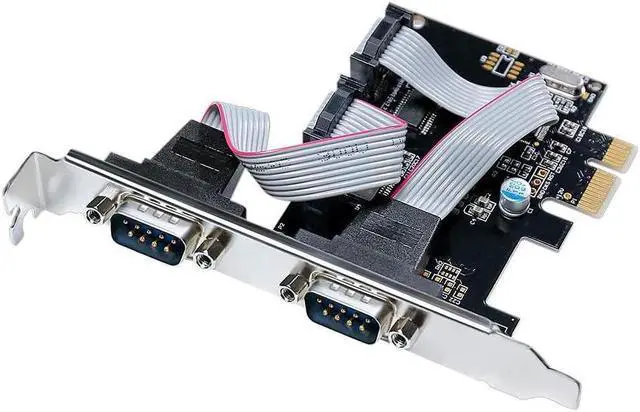 Main image of BONAEVER 2 Port PCI-E Serial Card RS232 PCI Express Adapter COM Port Expansion for Desktop Computer PC Windows 10 8 7 XP Vi Standa Linux Mac with 16C550 UART