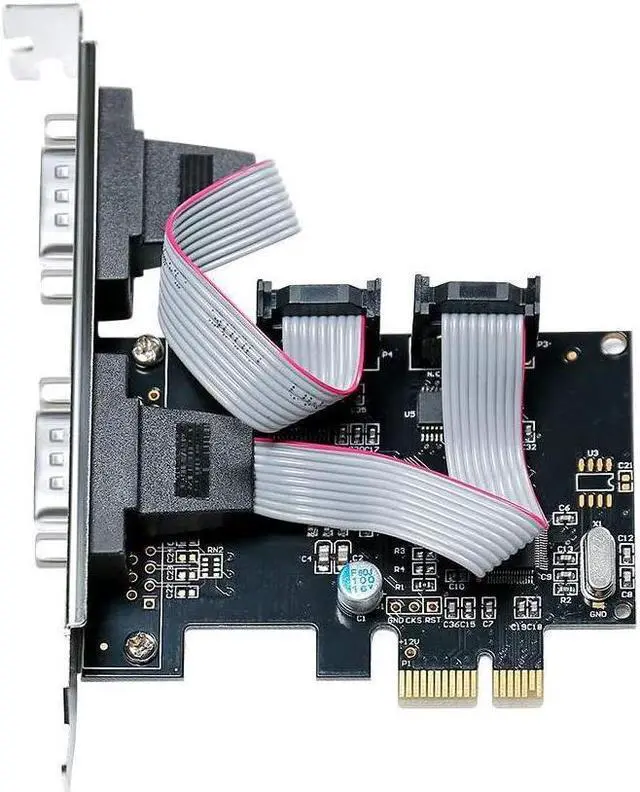 Alt view image 3 of 6 - BONAEVER 2 Port PCI-E Serial Card RS232 PCI Express Adapter COM Port Expansion for Desktop Computer PC Windows 10 8 7 XP Vi Standa Linux Mac with 16C550 UART