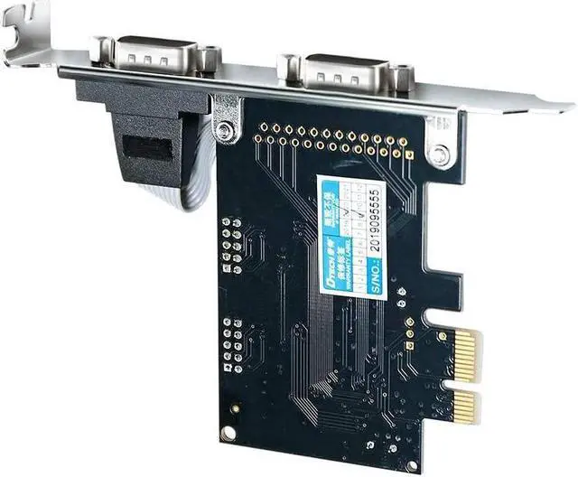 Alt view image 6 of 6 - BONAEVER 2 Port PCI-E Serial Card RS232 PCI Express Adapter COM Port Expansion for Desktop Computer PC Windows 10 8 7 XP Vi Standa Linux Mac with 16C550 UART