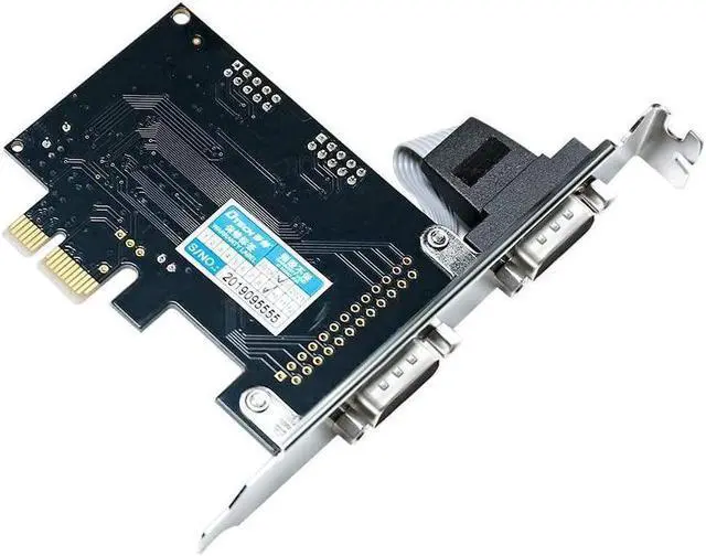 Alt view image 4 of 6 - BONAEVER 2 Port PCI-E Serial Card RS232 PCI Express Adapter COM Port Expansion for Desktop Computer PC Windows 10 8 7 XP Vi Standa Linux Mac with 16C550 UART