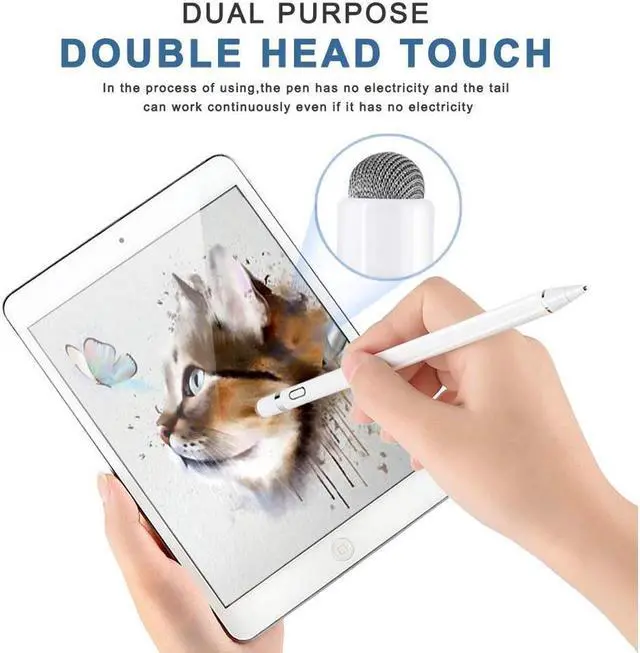 Alt view image 5 of 6 - BONAEVER Stylus Pens for Touch Screens Fine Point Active Stylus Pen Rechargeable Compatible with Ipad iPhone Android Capacitive Stylus for Writing Drawing