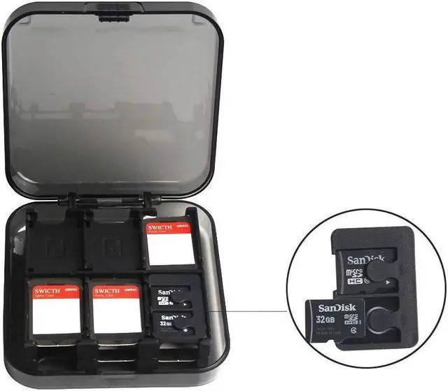 Alt view image 2 of 3 - BONAEVER Game Storage Card Case for Nintendo Switch Games 24 in 1 - Black