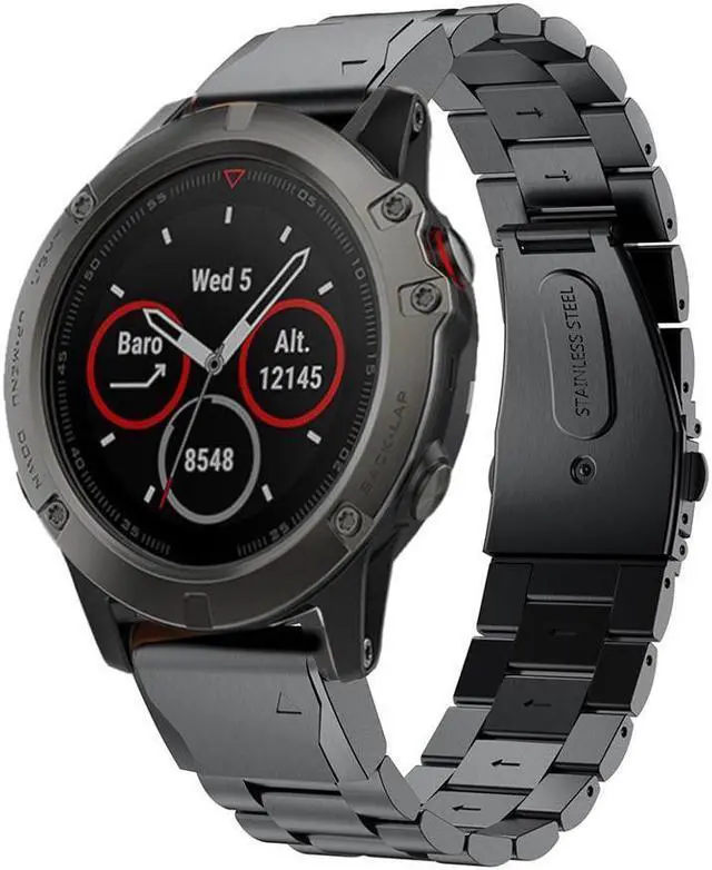 Alt view image 3 of 4 - BONAEVER Fenix 5S B Quick Release Easy Fit 20mm Solid Standainless Standeel Metal B s Compatible for Garmin Fenix 5S / 5S Plus / D2 Delta S Smartwatch
