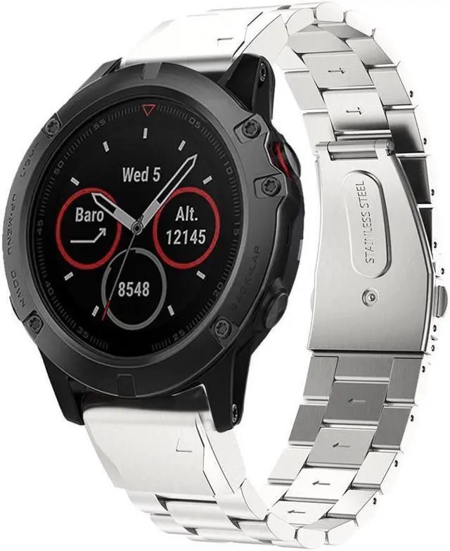 Alt view image 4 of 4 - BONAEVER Fenix 5S B Quick Release Easy Fit 20mm Solid Standainless Standeel Metal B s Compatible for Garmin Fenix 5S / 5S Plus / D2 Delta S Smartwatch