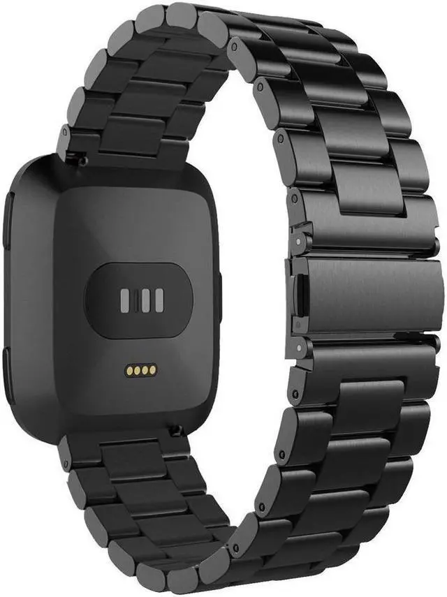Alt view image 2 of 7 - BONAEVER Metal B For Fitbit Versa B s Men Black Solid Standainless Standeel Versa Special Edition Strap Business Bracelet for Fitbit Versa / Special Edition / Lite Edition Smartwatch
