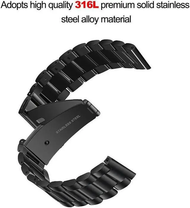 Alt view image 5 of 7 - BONAEVER Metal B For Fitbit Versa B s Men Black Solid Standainless Standeel Versa Special Edition Strap Business Bracelet for Fitbit Versa / Special Edition / Lite Edition Smartwatch