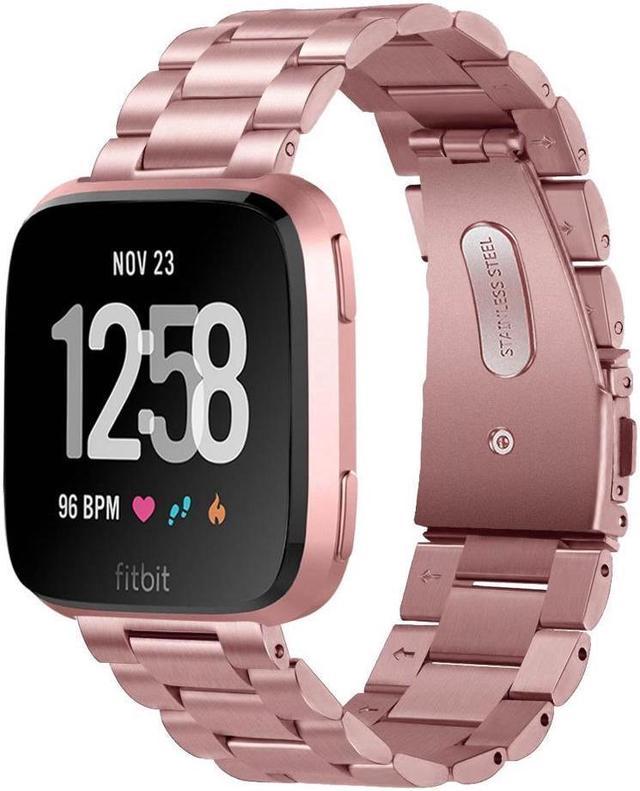 Fitbit watch with metal on sale strap