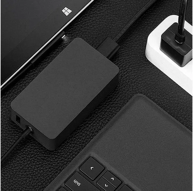 Alt view image 6 of 7 - BONAEVER 15V 4A Surface 65W Charger for Surface Book Power Supply Laptop 2 Surface Pro 6 5 4 3 Go Surface Book 2 Microsoft 1706 Surface 65W Power Ac Adapter Cord with 5V USB Port US Extension Cord