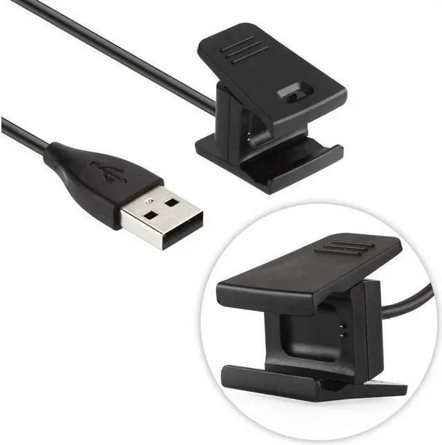 Alt view image 5 of 6 - BONAEVER Fitbit Charge 2 Charger 2Pcs Replacement USB Charger Charging Cable for Fitbit Charge 2 with Cable Cradle Dock Adapter for Fitbit Charge 2 Smart Watch - 3.3 feet +1.6 feet