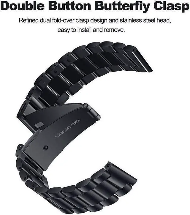 Alt view image 3 of 7 - BONAEVER Huawei Watch GT B 22mm Adjustable Classic Wri Standb Bracelet Standainless Standeel B for Compatible Huawei Watch GT Sport / Classic / Ticwatch S2 & Ticwatch E2 Smartwatch
