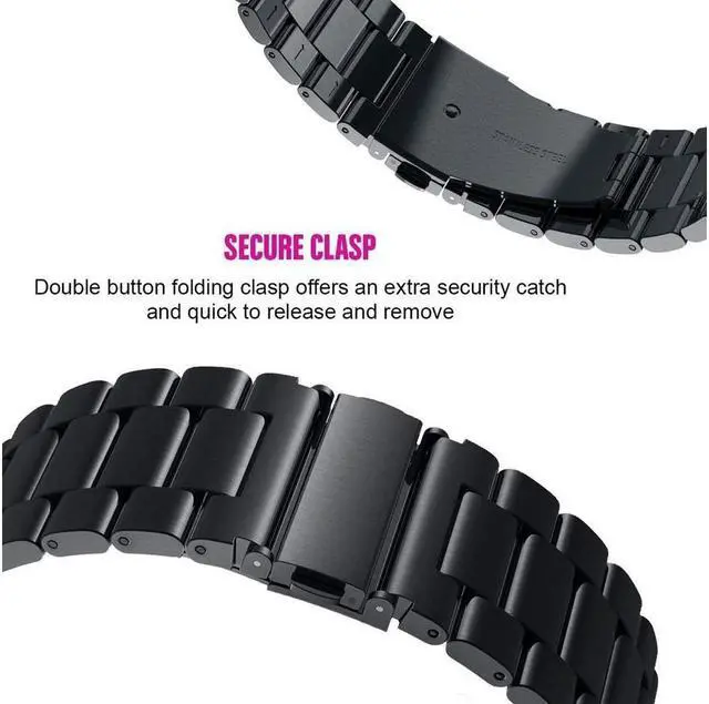 Alt view image 4 of 7 - BONAEVER Huawei Watch GT B 22mm Adjustable Classic Wri Standb Bracelet Standainless Standeel B for Compatible Huawei Watch GT Sport / Classic / Ticwatch S2 & Ticwatch E2 Smartwatch