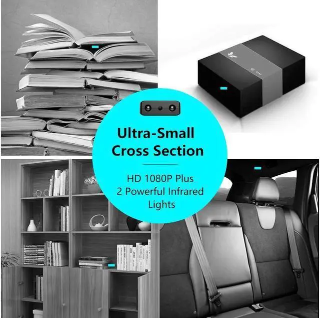 Alt view image 6 of 7 - BONAEVER Smalle Stand Hidden Spy Camera 1080P Mini Secret HD Conceal Nanny Video Recorder with Night Vision Motion Detection Tiny Compact Covert Security Camera for Home Office Car Dash Inside Spying